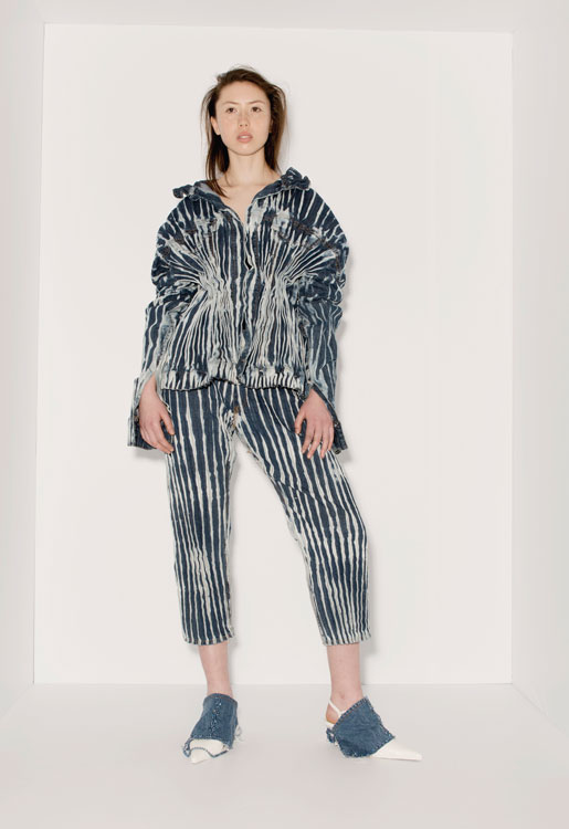Crumpled, tie-dyed jeans from Faustine Steinmetz (photo c/o Faustine Steinmetz)